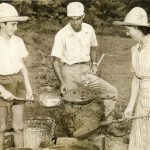 Wyatt, on the left, as a boy at Berry Water Gardens